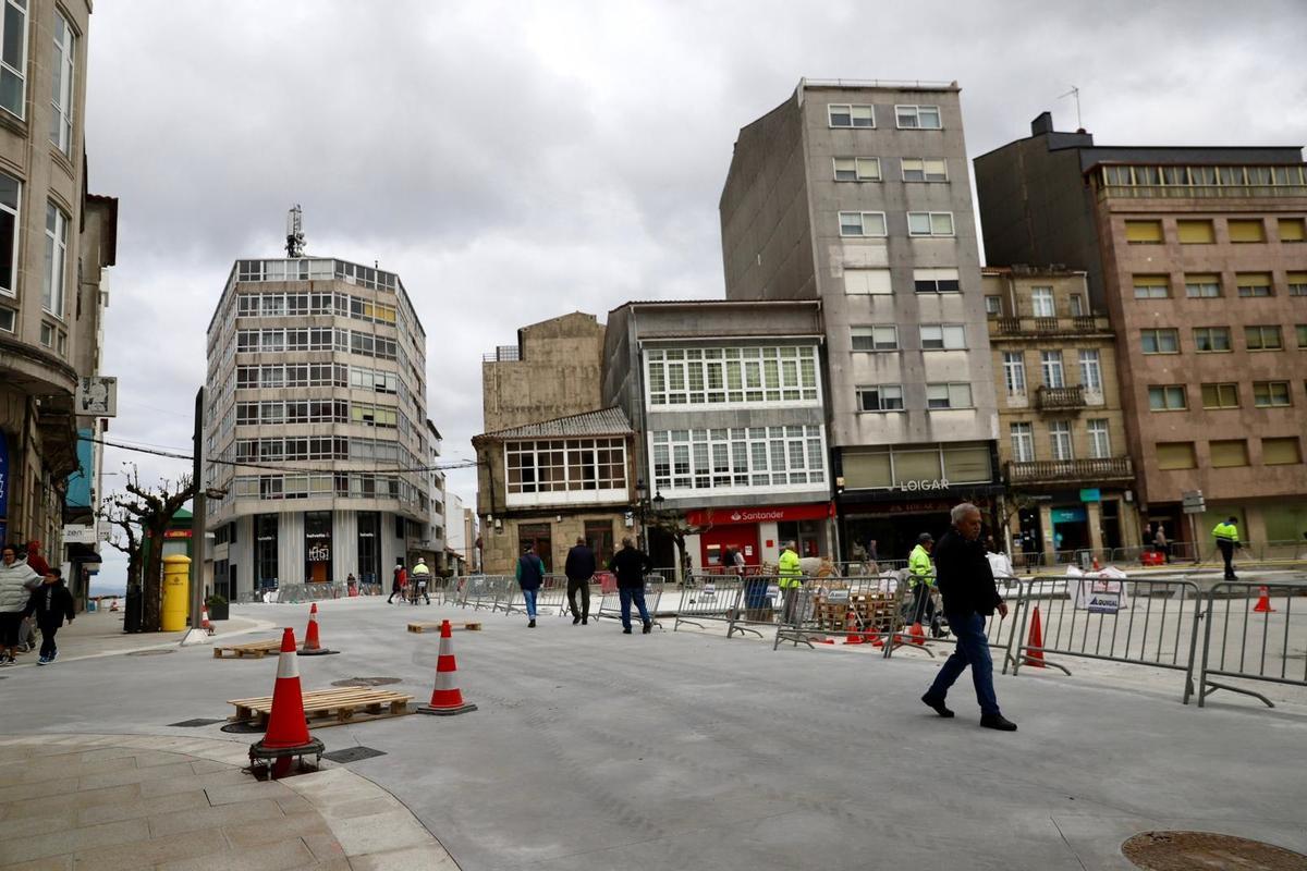 Estado de las obras de la plaza de la Farola.