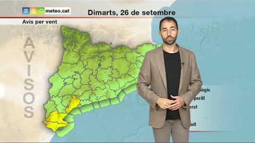 Predicció meteorològica de dimarts 27 de setembre