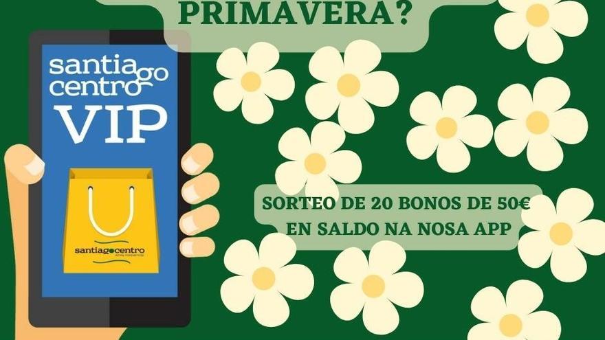 Santiago Centro sortea vinte bonos de cincuenta euros na súa app para comprar na cidade