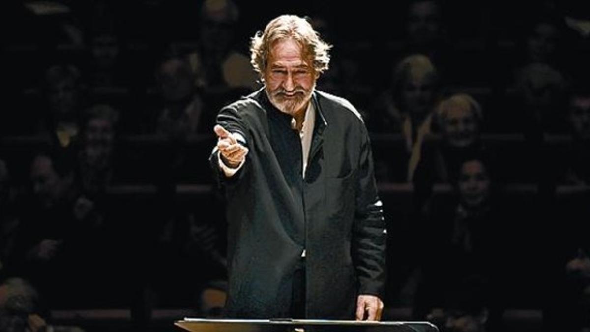 El director de orquesta Jordi Savall, durante un concierto.