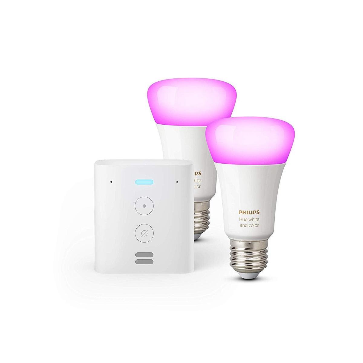 Pack bombillas Echo Flex + Philips Hue (Precio Black Friday: 69,99 euros)