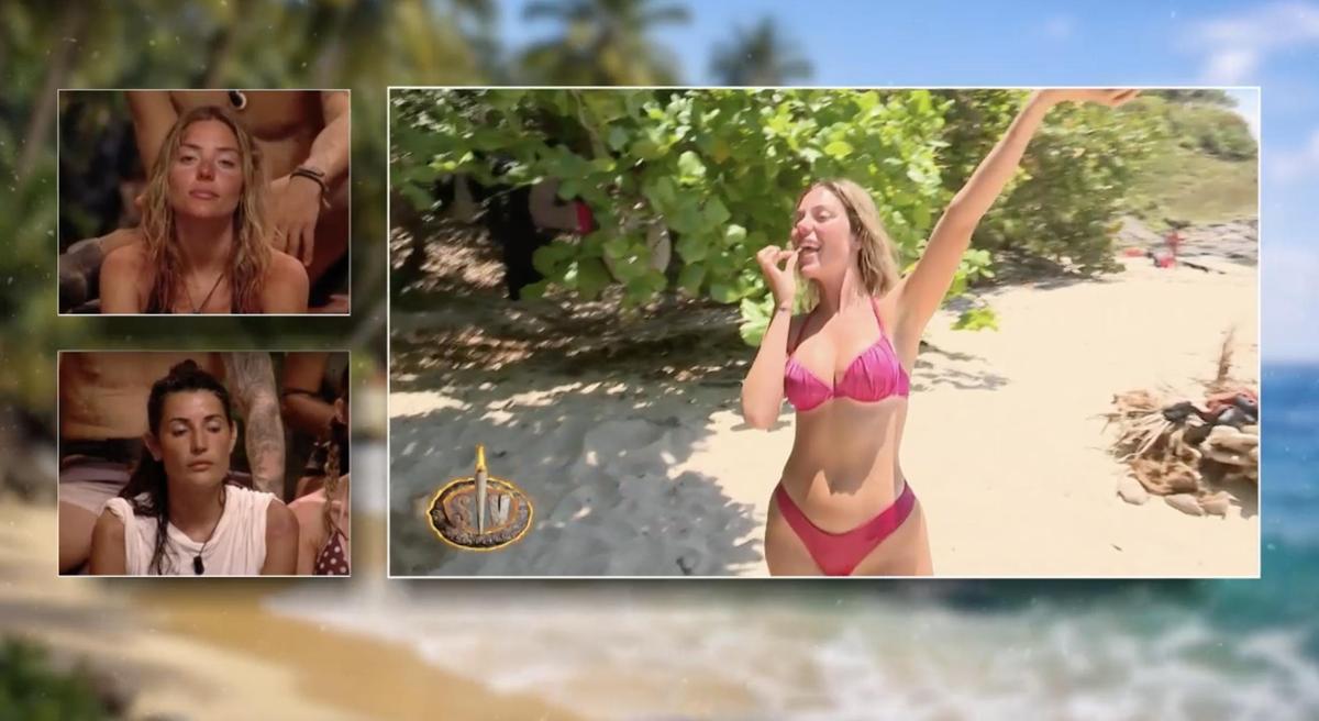 Claudia Chacón comiéndose las almendras de Alba Paul