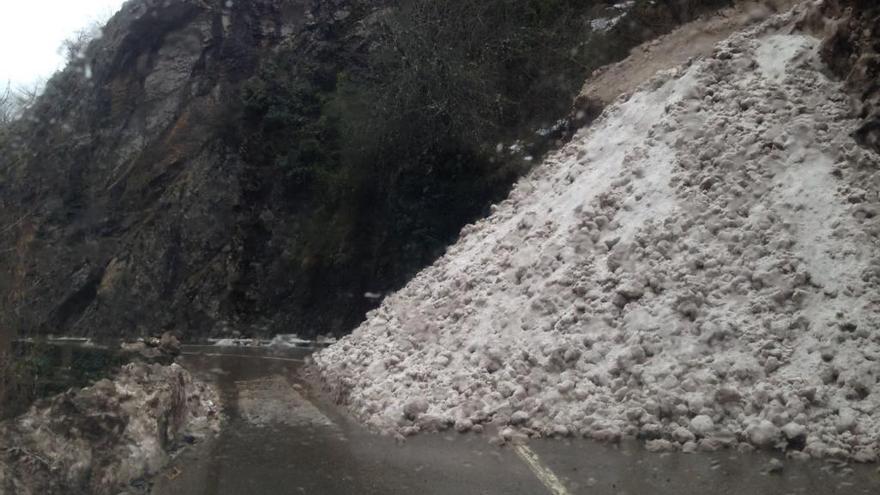 Los aludes cierran varias carreteras en Asturias