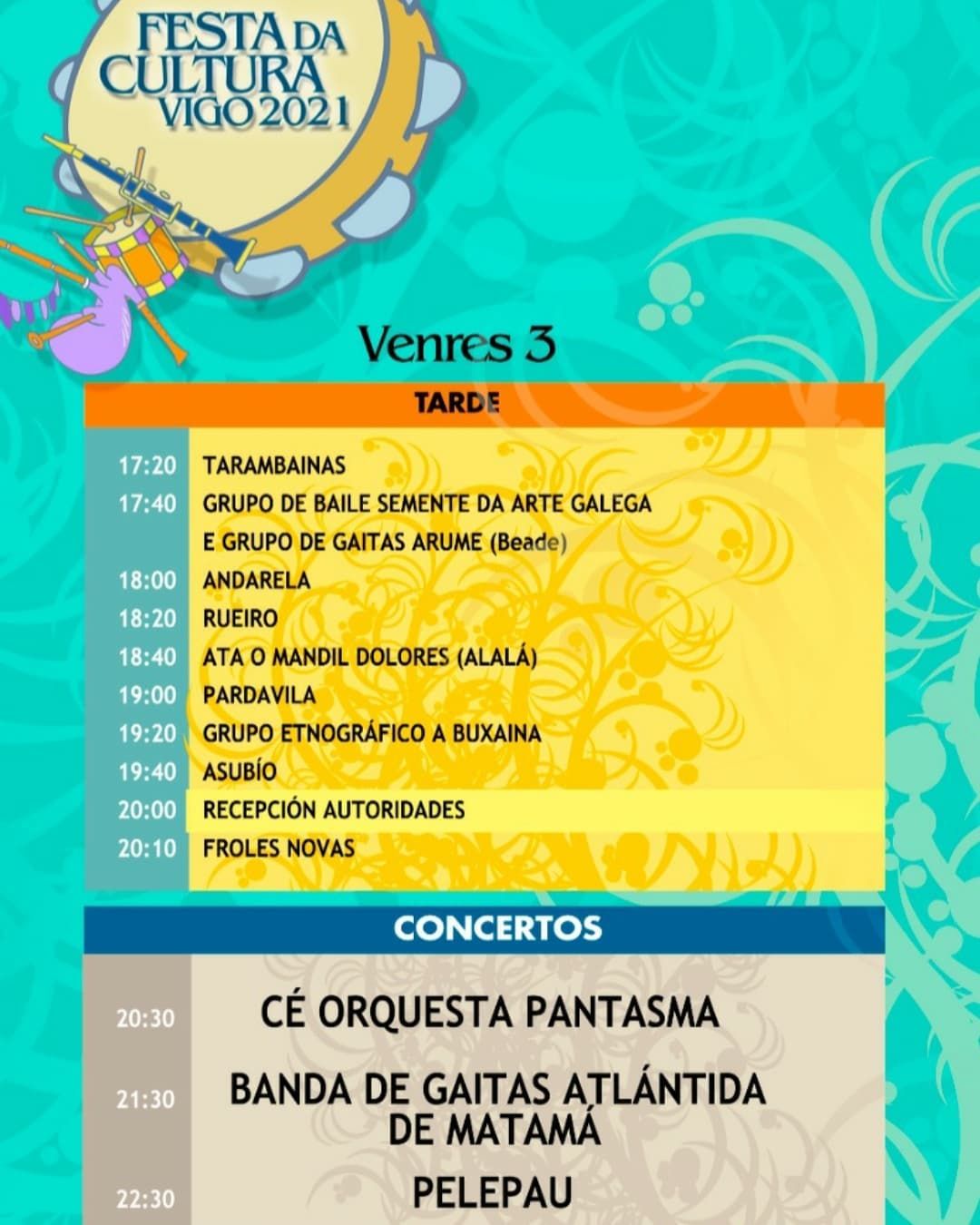 Programación de conciertos gratis en Vigo del viernes 3 de septiembre