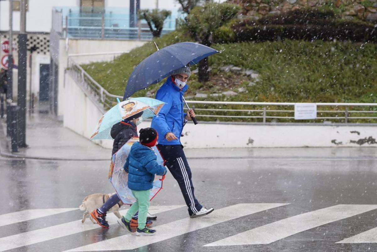 La nieve de 'Filomena' llega al Guadiato y Los Pedroches pero no cuaja