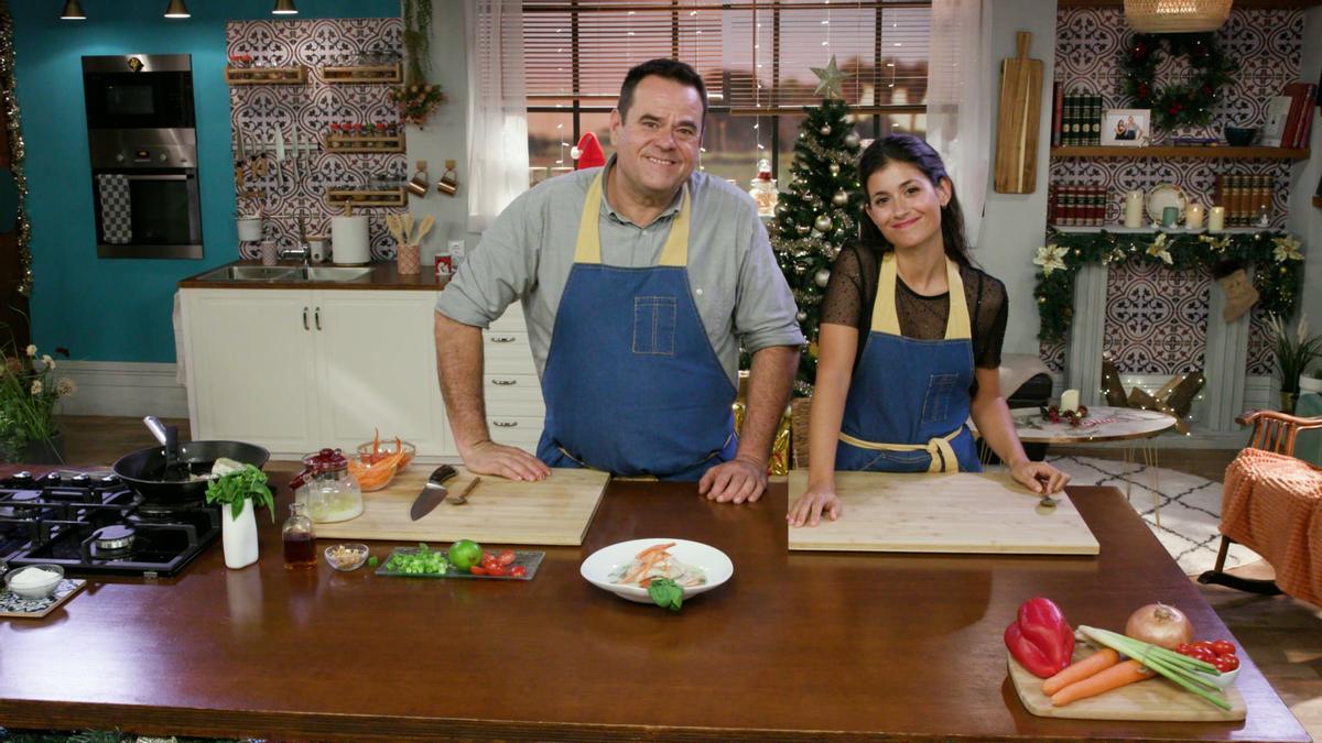 Jordi y Ana, los presentadores de «La cuina de Morera».