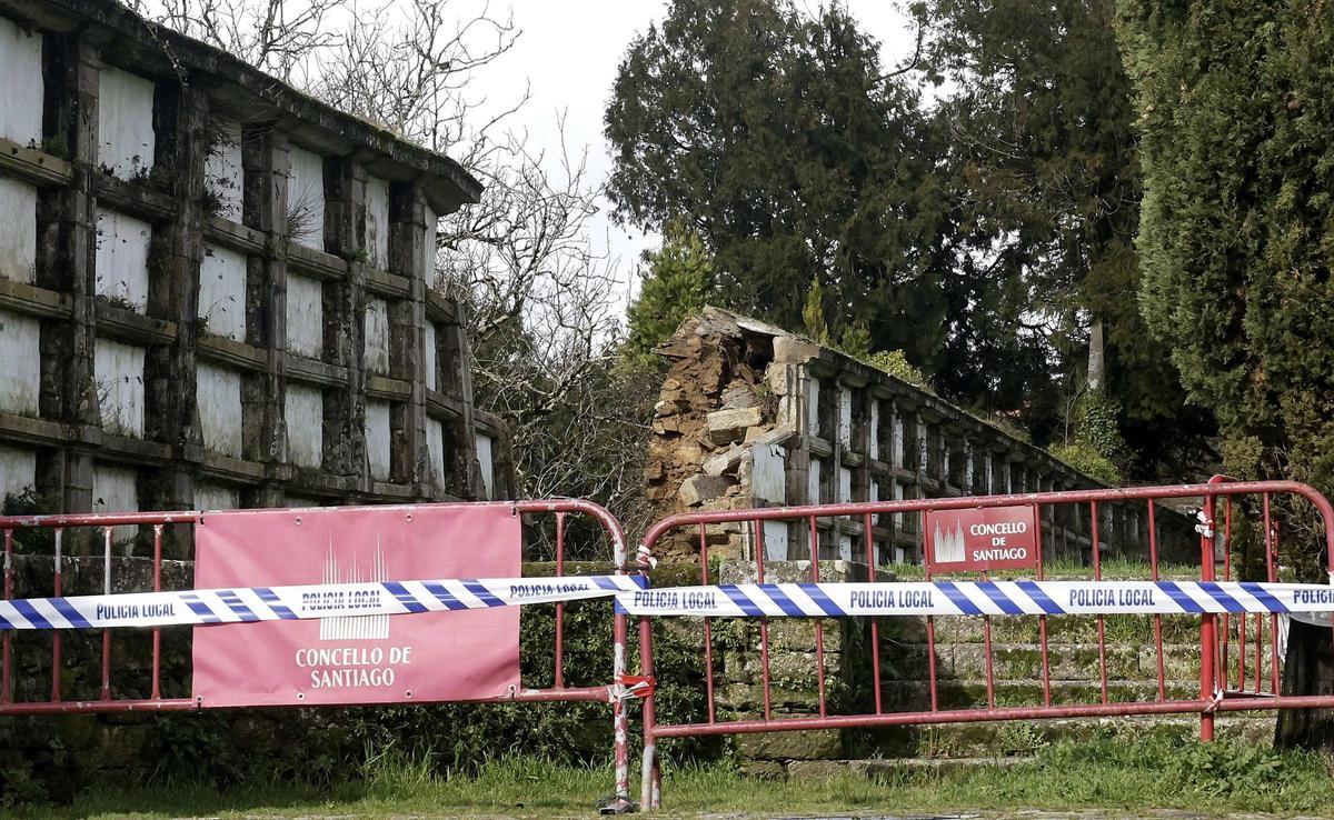 A reparación do muro do cemiterio de Bonaval dá comezo