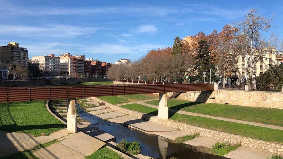 La passera que travessa l'Onyar i que rebrà el nom de Cristina Cervià.