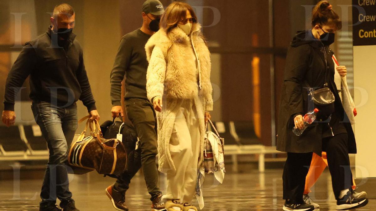 Jennifer López, en el aeropuerto de Gran Canaria