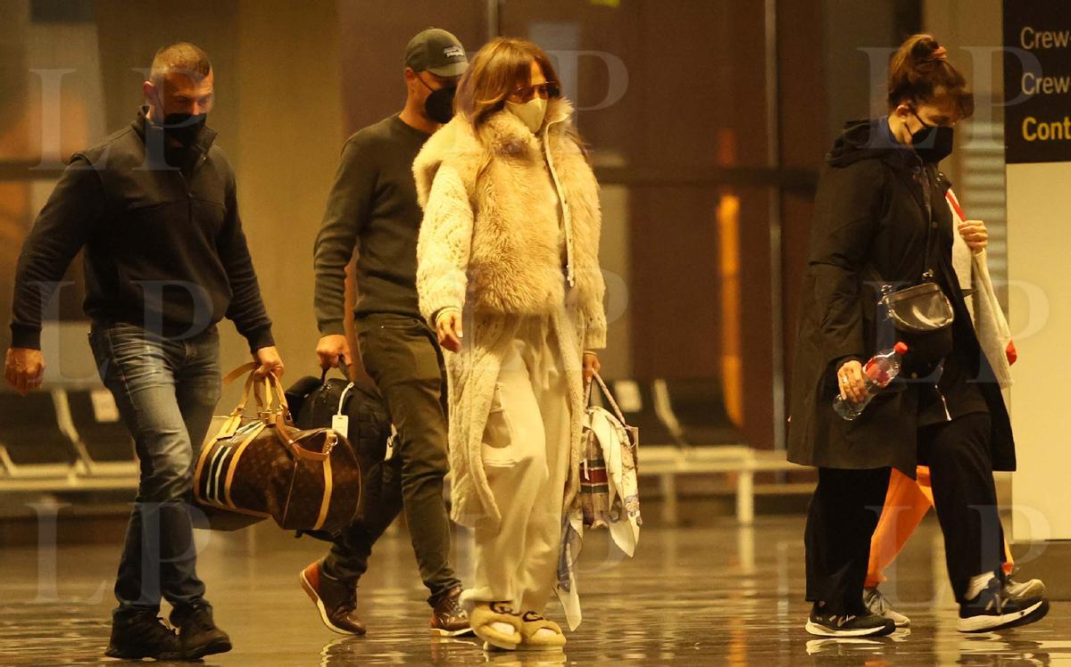 Jennifer López, en el aeropuerto de Gran Canaria