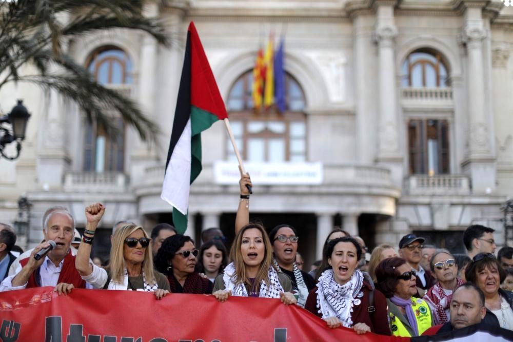 Concentración de apoyo a Gaza en València