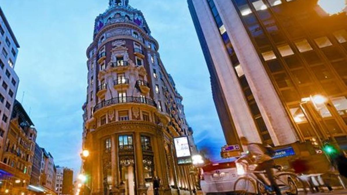 Fachada del edificio central del Banco de Valencia.