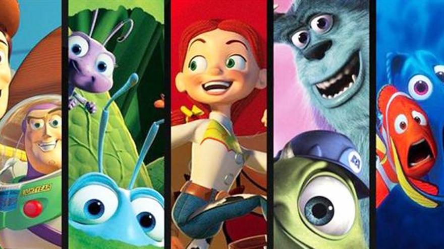 Algunas de las películas de Pixar.