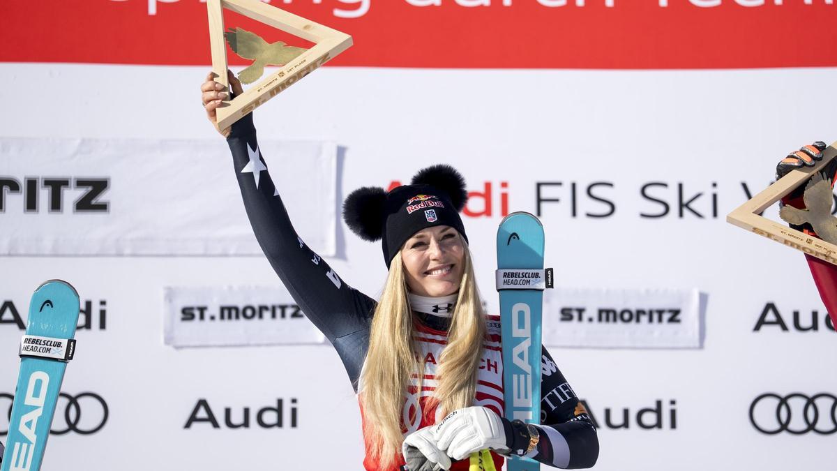 Lindsey Vonn agranda su leyenda con el descenso de St. Moritz