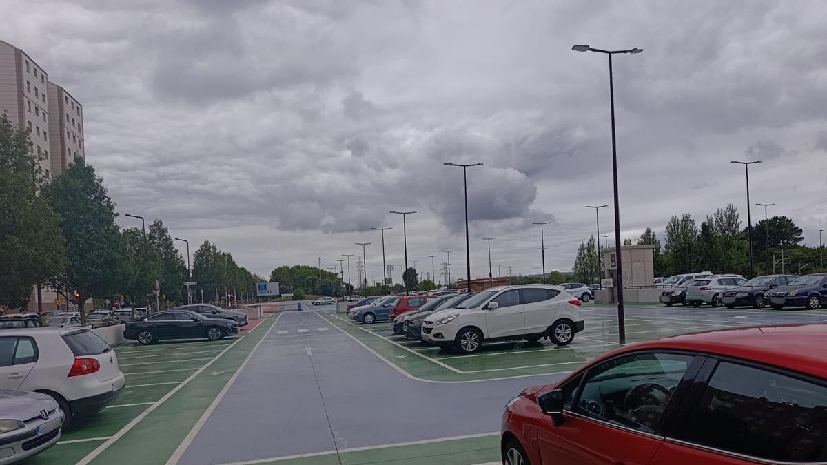 El parking disuasorio de la Avenida de Portugal este miércoles.