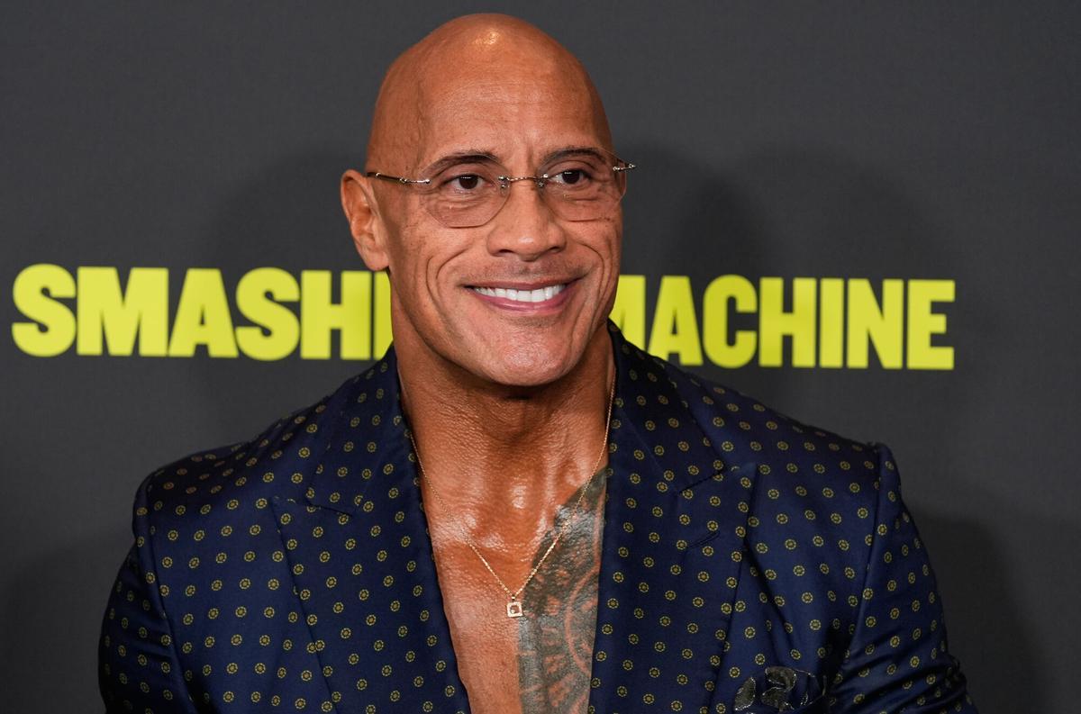 Dwayne Johnson en el estreno de "The Smashing Machine"