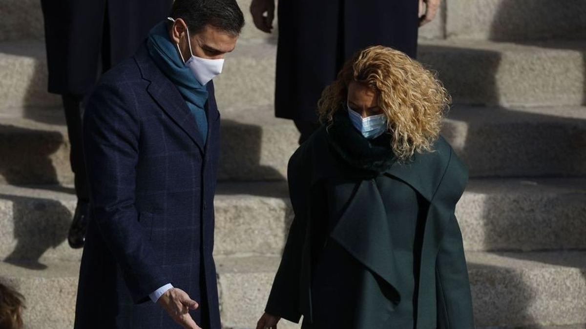 Pedro Sánchez y Meritxell Batet.