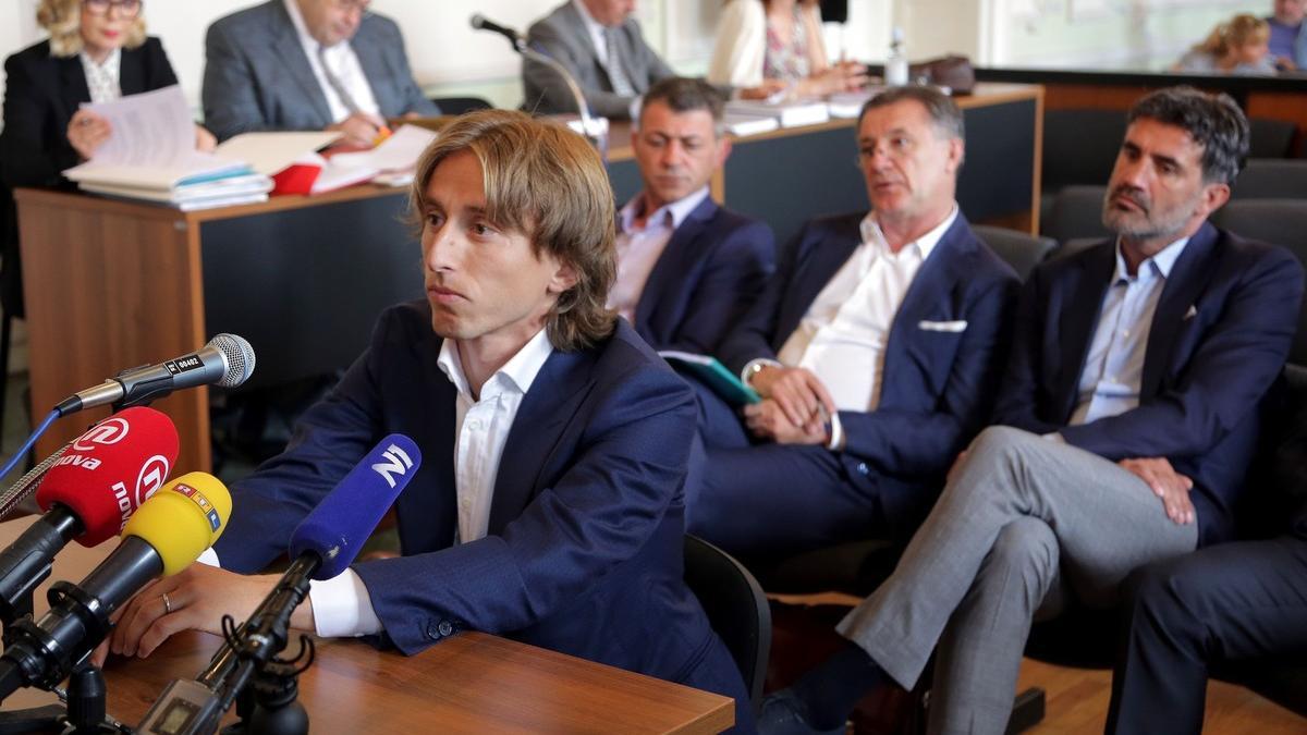 Luka Modric, durante su declaración en el juicio