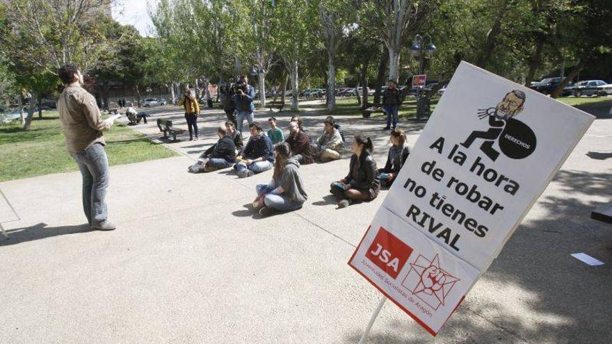 Protesta de las juventudes socialistas