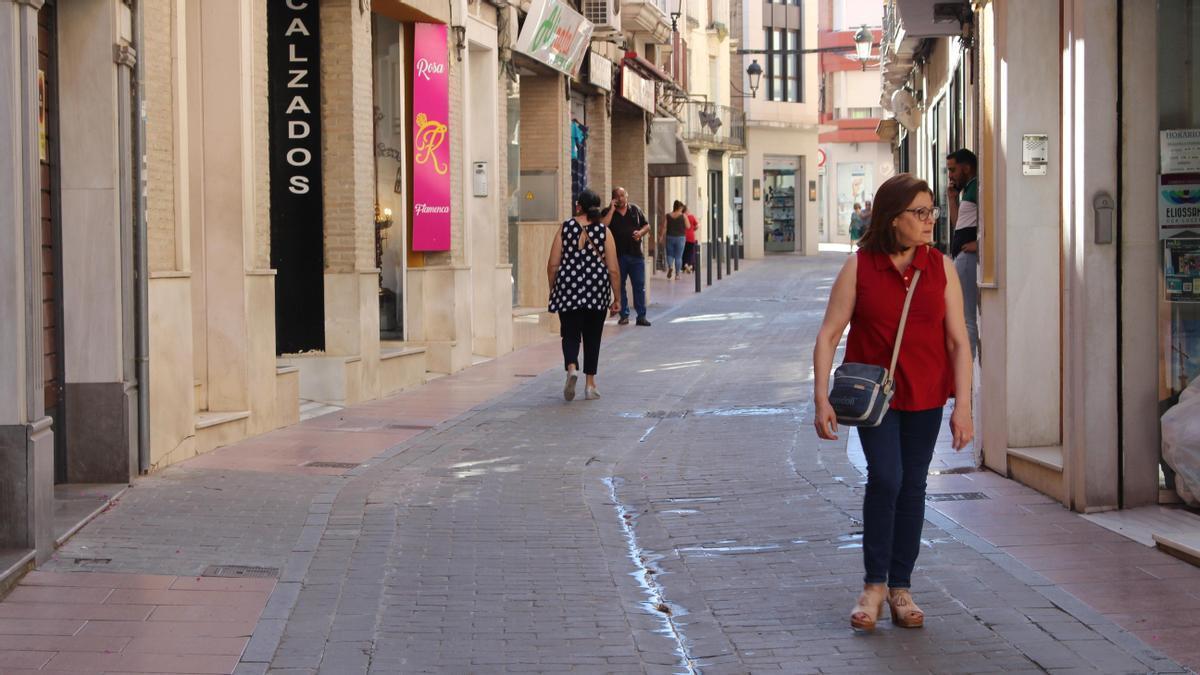 Vista de la calle Las Tiendas de Lucena.