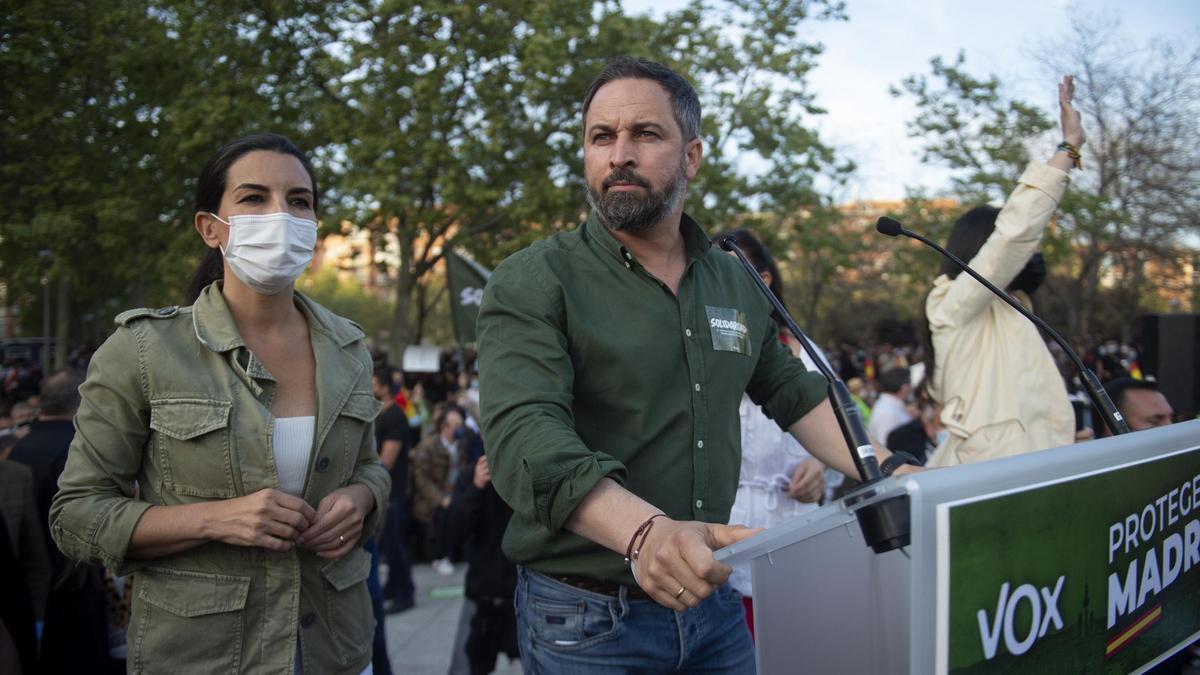 Abascal y Monasterio donde la presentación de la campaña del 4M en Vallecas.