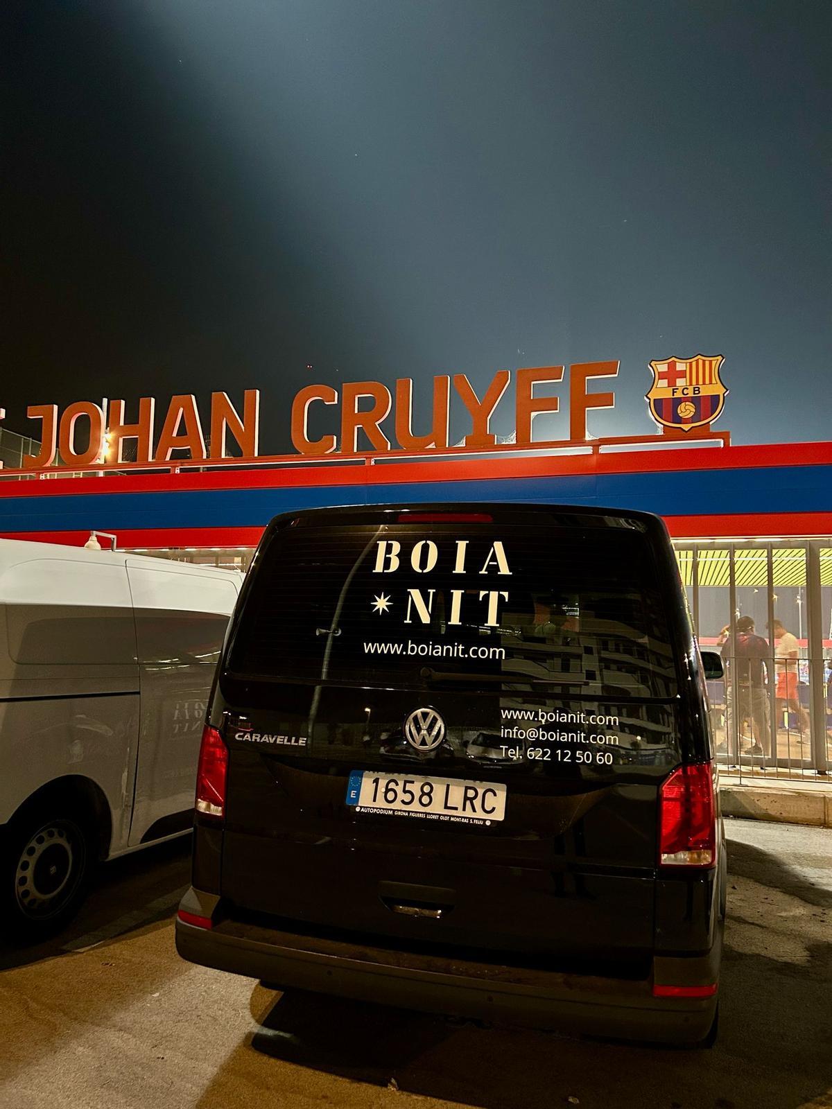 La furgoneta del Boia Nit, en el Gamper