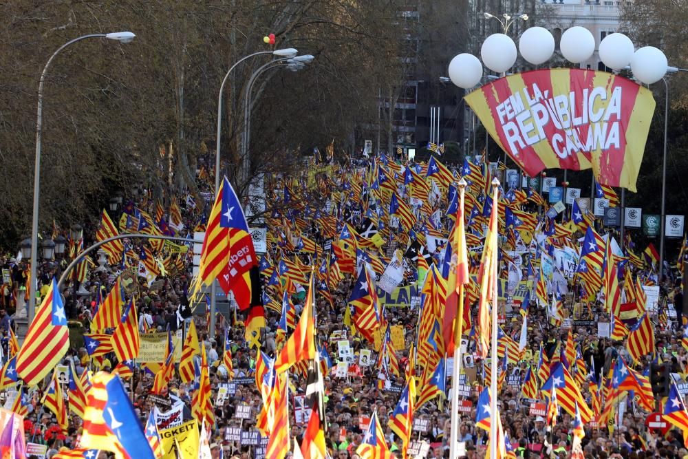 Manifestación del independentismo catalán en Madrid