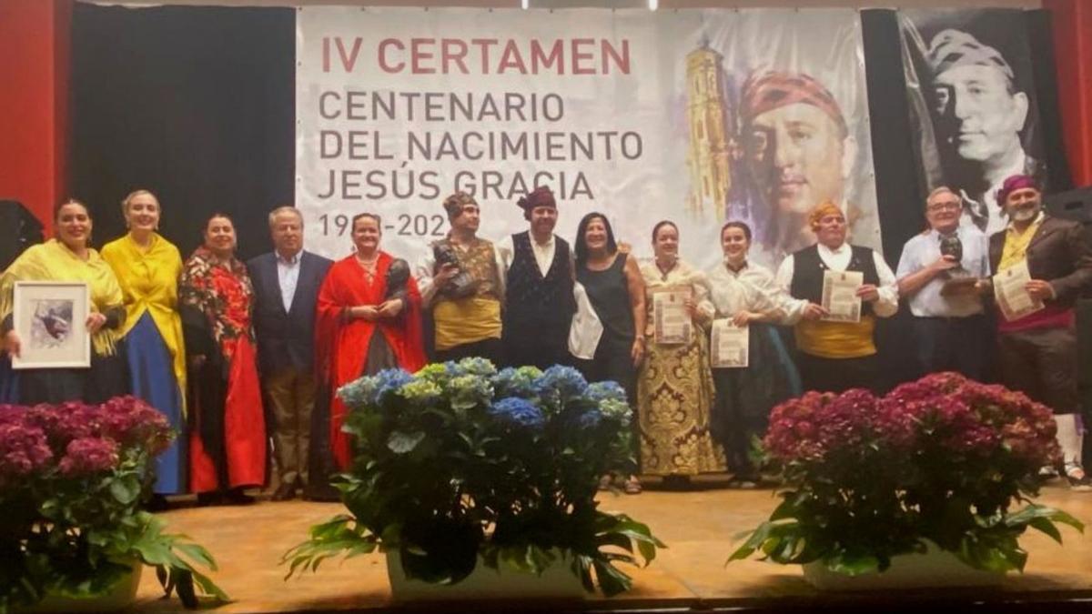 Premiados en la cuarta edición del Certamen de Jota Cantada Jesús Gracia de Lécera. | SERVICIO ESPECIAL