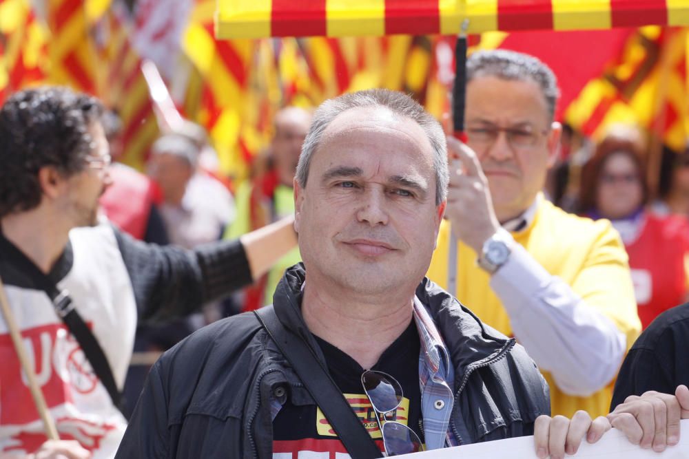 Manifestació del primer de maig a Girona