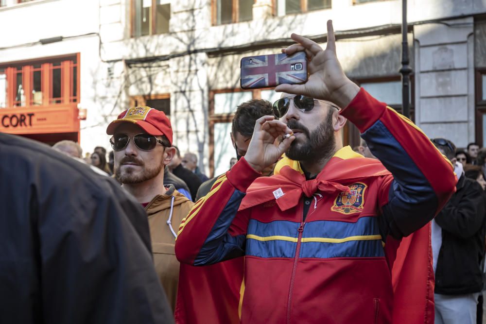 Unas 700 personas se concentran en Palma "por la unidad de España"