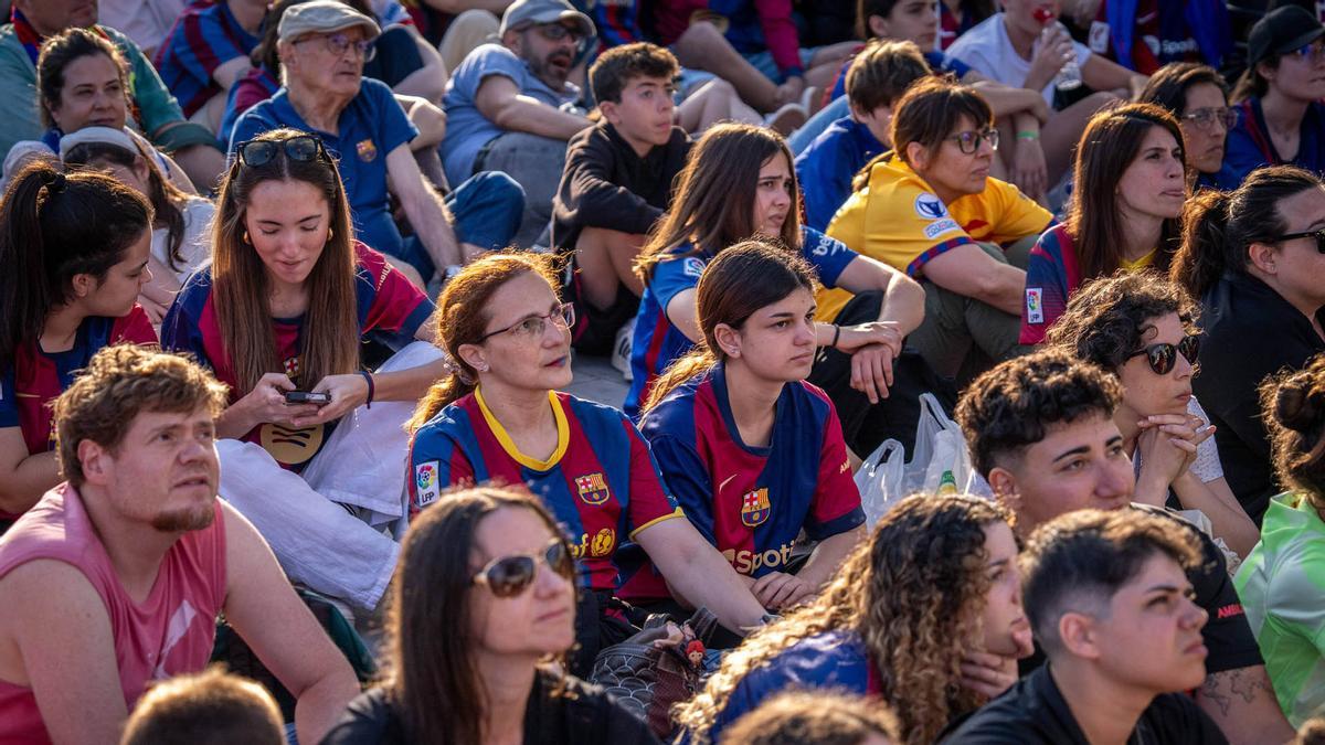 Ambiente en Barcelona por la  final de la Champions femenina Barça-Arsenal