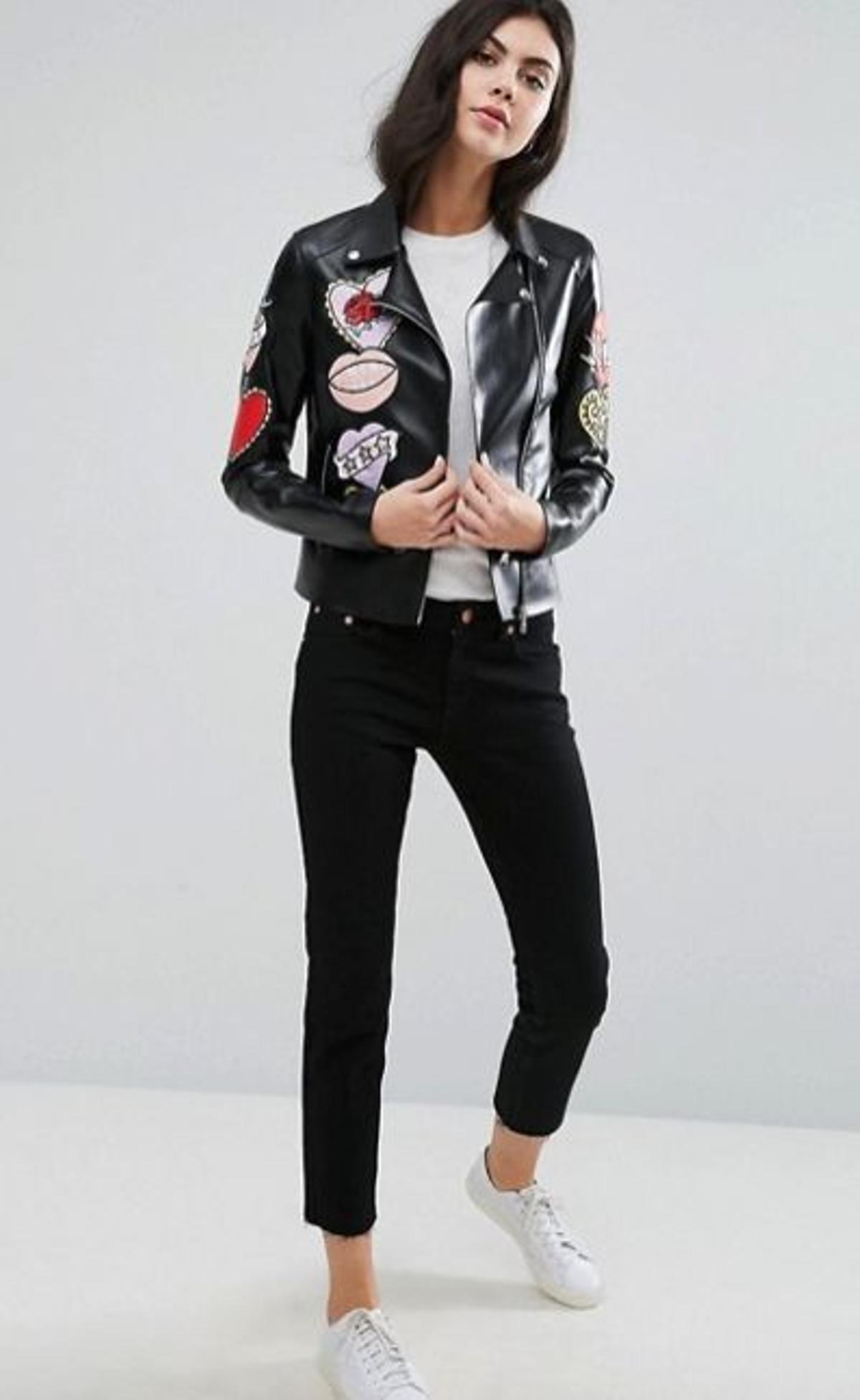 Chaqueta biker de piel, Glamorous Tall