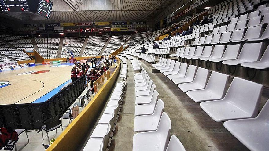 Fontajau, sense públic, durant l&#039;Spar Girona-Ensino Lugo, l&#039;últim partit de les gironines a casa.