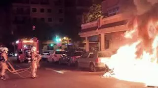 Incendian dos baterías de contenedores en Palma con media hora de diferencia