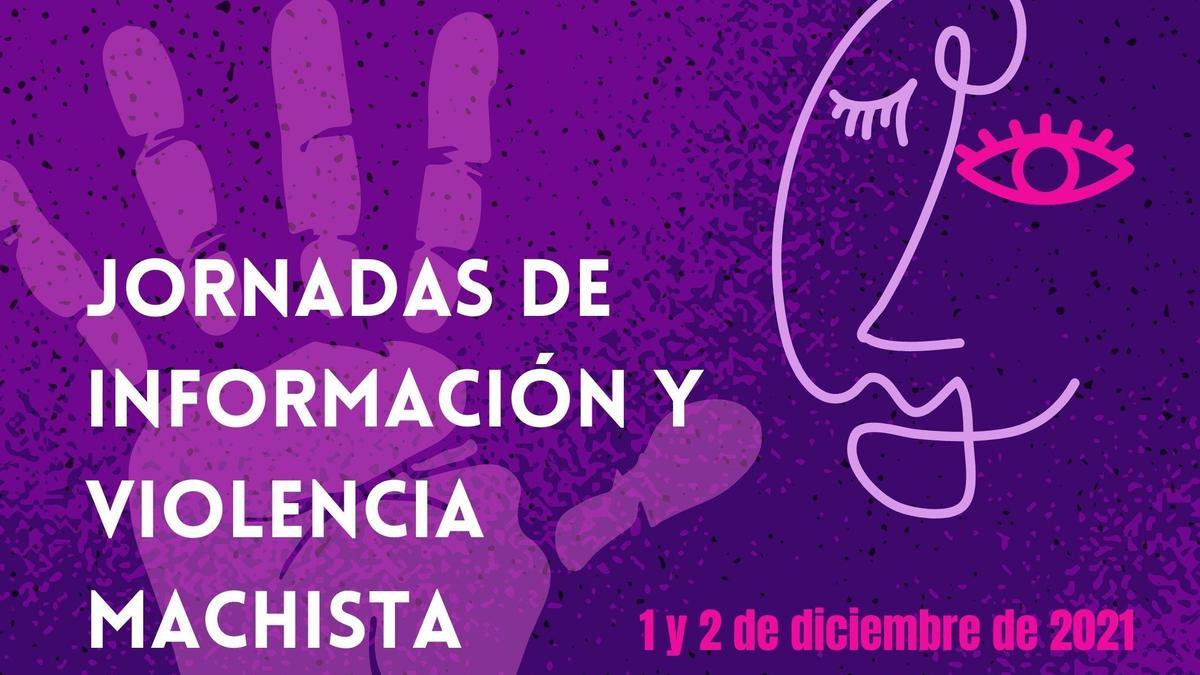 Cartel de las Jornadas de Información y Violencia machista.