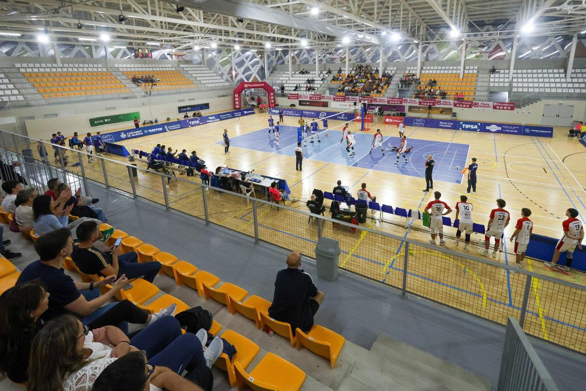 El Léleman Conqueridor, en un reciente partido en el Pabellón de Nou Moles.