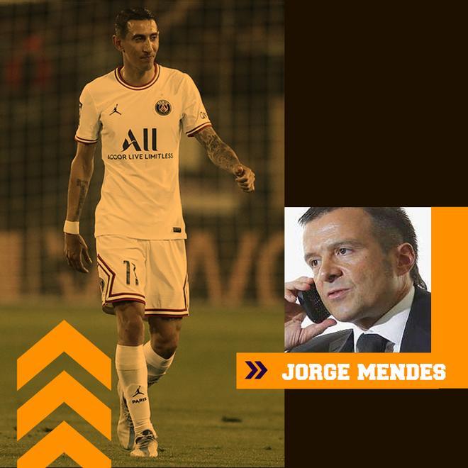 Di María, posible refuerzo para la delantera del Barça, es uno de los representados de Jorge Mendes