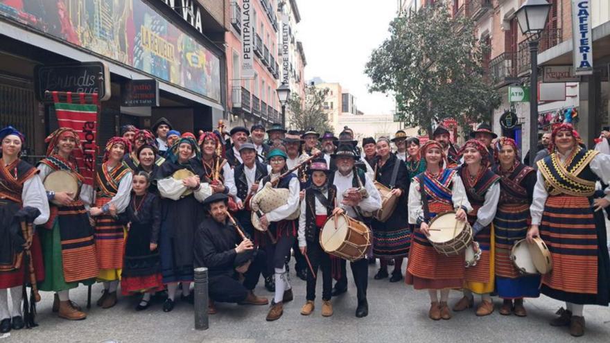 Zamoranos participantes en el desfile de San Patricio de Madrid. | CEDIDA