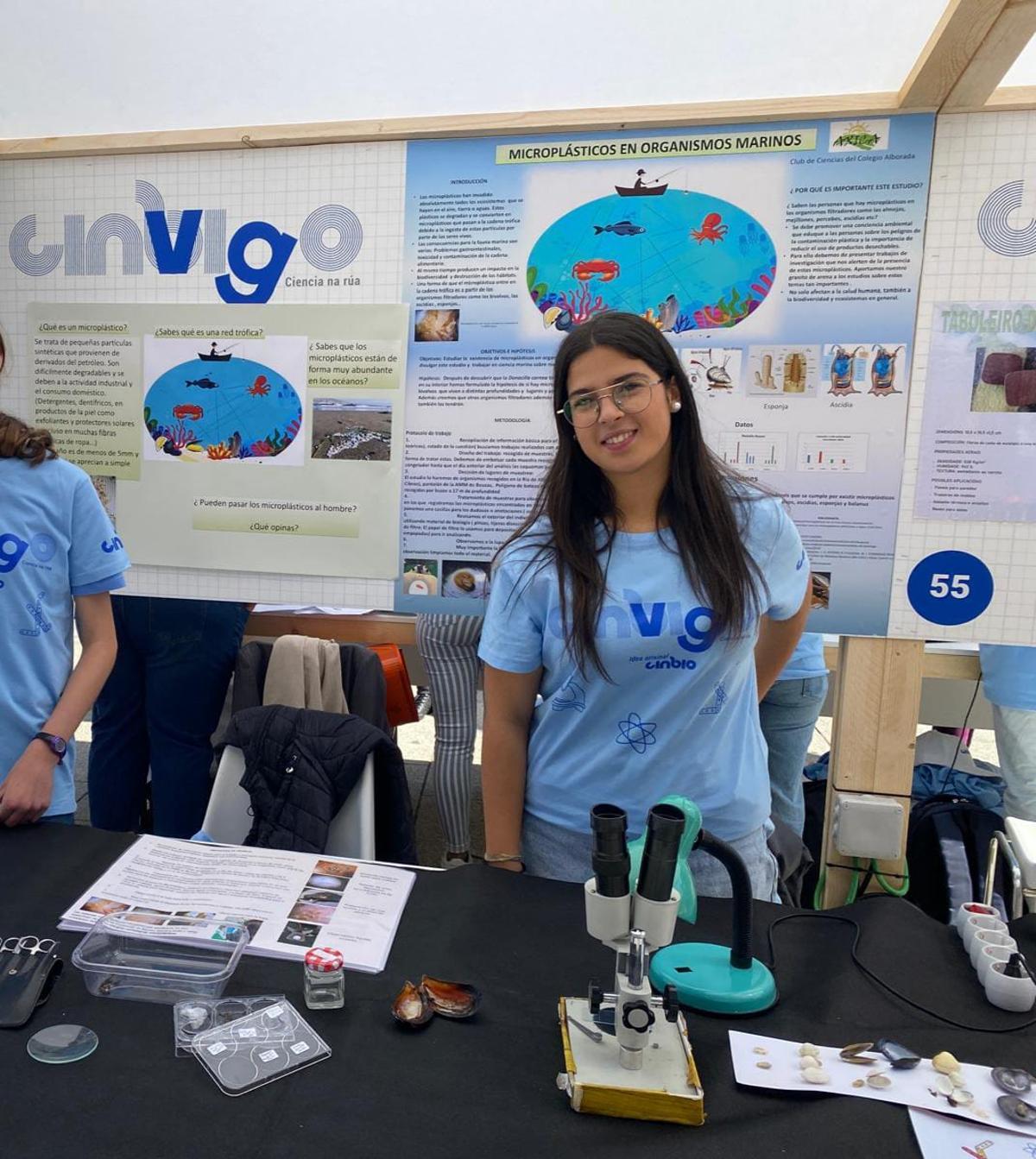 Alumna del Alborada en la feria CinVigo.