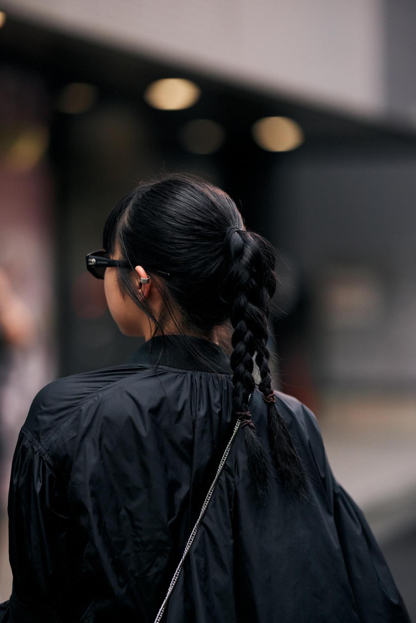 Coleta con trenzas