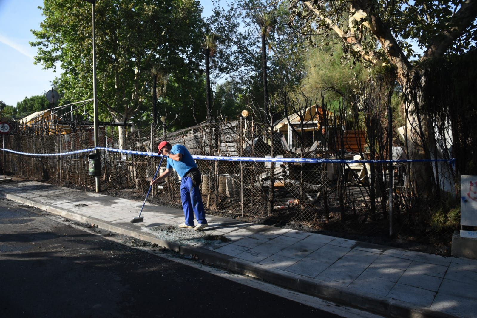 Incendio en las piscinas de San Lamberto