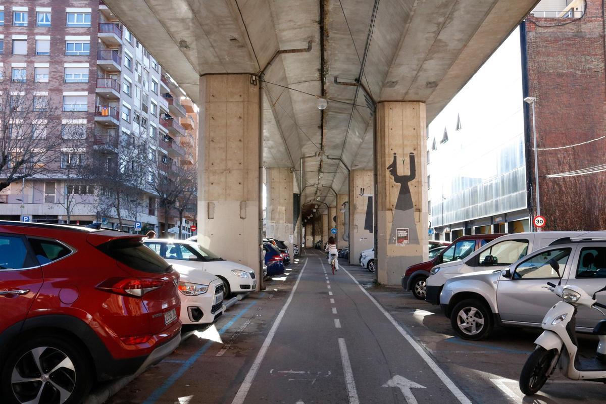 El viaducte de Girona al tram de Bonastruc de Porta.
