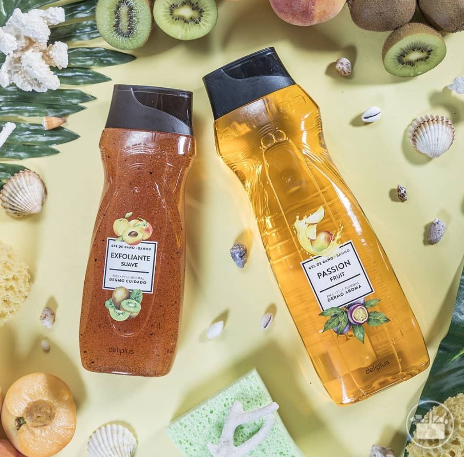 Gel de baño exfoliante de melocotón y kiwi de &#039;Deliplus&#039;