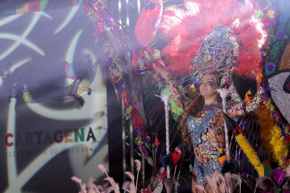 Andrea Guerrero, de la comparsa Los Gnomos, reina infantil del Carnaval de Cartagena 2017