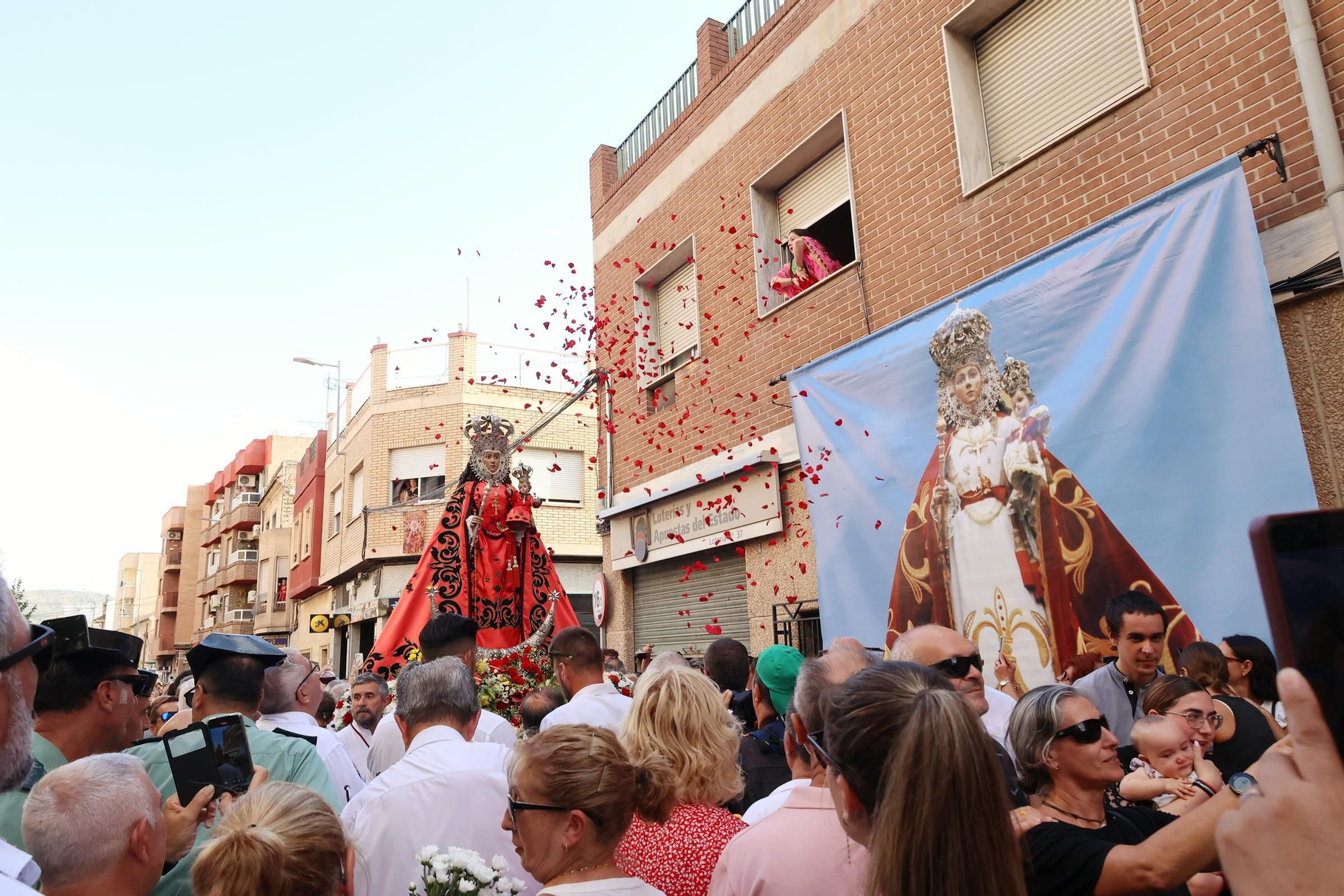 La llegada de la Virgen de la Fuensanta a Murcia para la Feria, en imágenes.