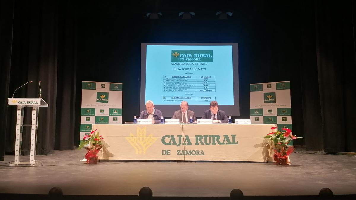 Responsables de Caja Rural explican el balance económico en la junta preparatoria de Toro
