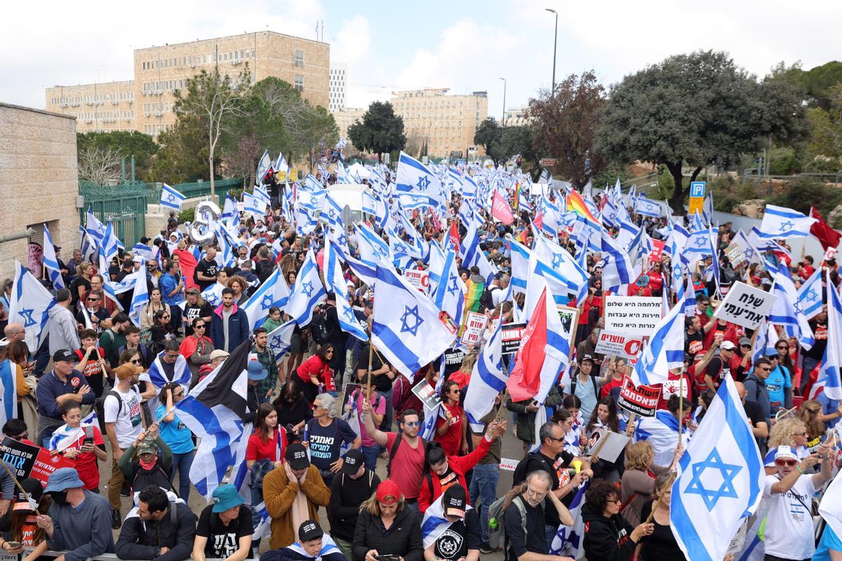 Nueva jornada de protestas en Israel contra la reforma judicial de Netanyahu