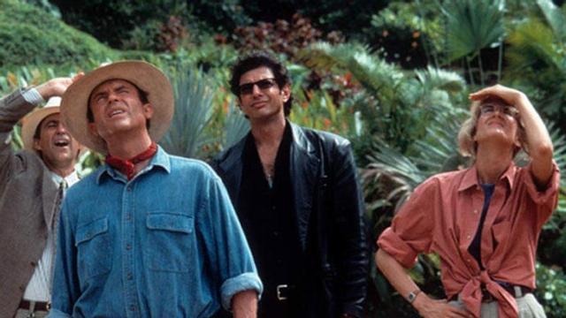 Sam Neill, Laura Dern y Jeff Goldblum