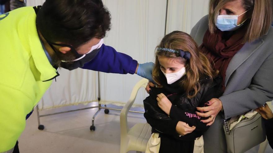 Vacunación de niños en Murcia.