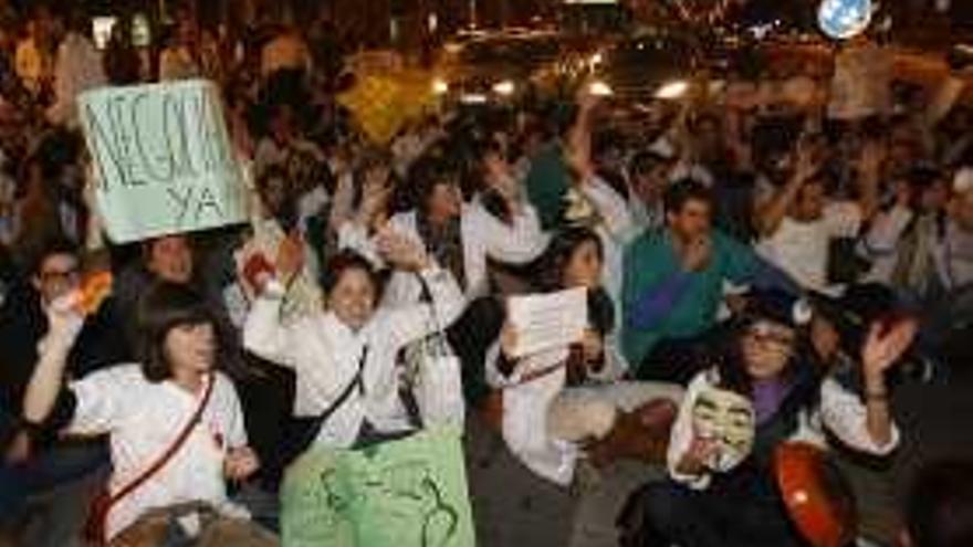 Manifestación de los MIR en Málaga.